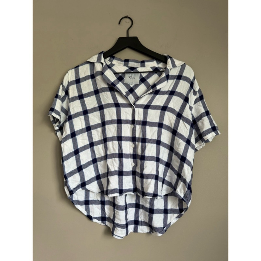 RAILS Blue Plaid Short-Sleeve Flannel